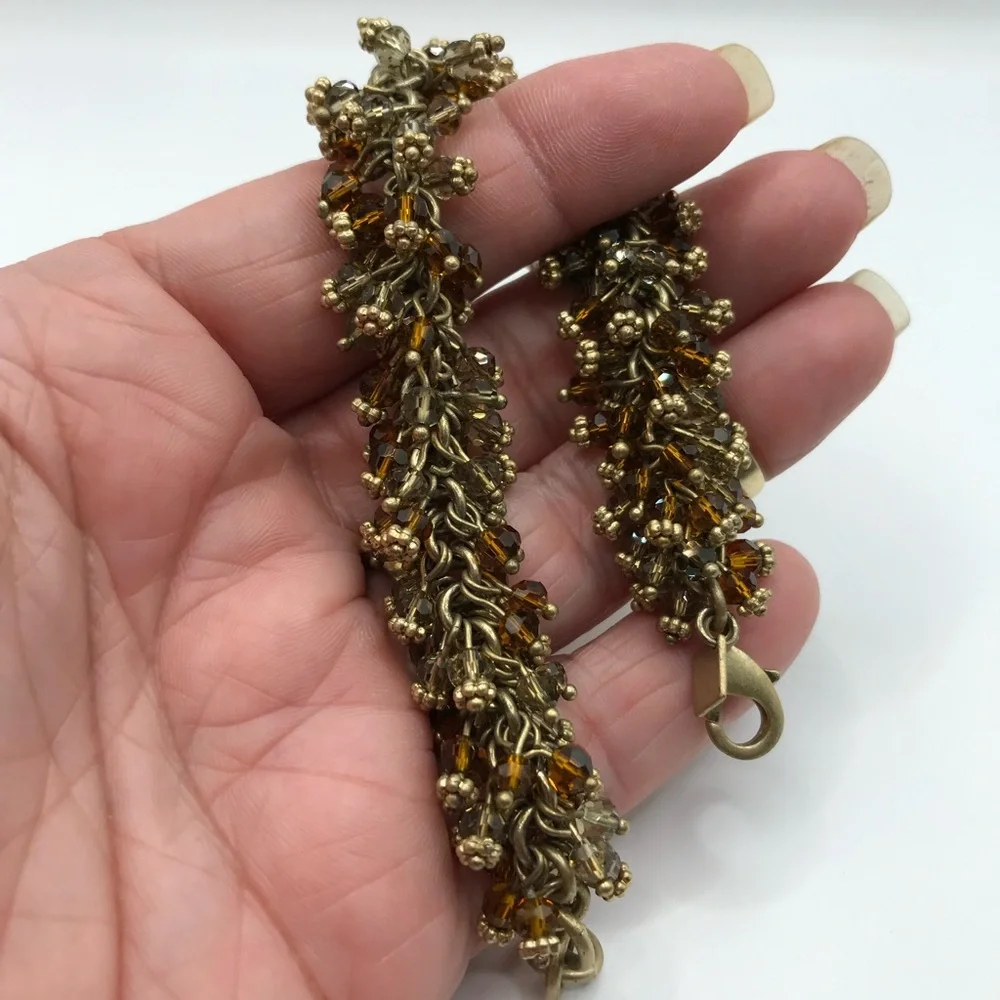 Banana Republic Gold-Tone and Brown Beaded Cha-Cha Bracelet - Picture 6 of 6